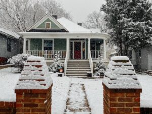 exterior of home during winter with snow